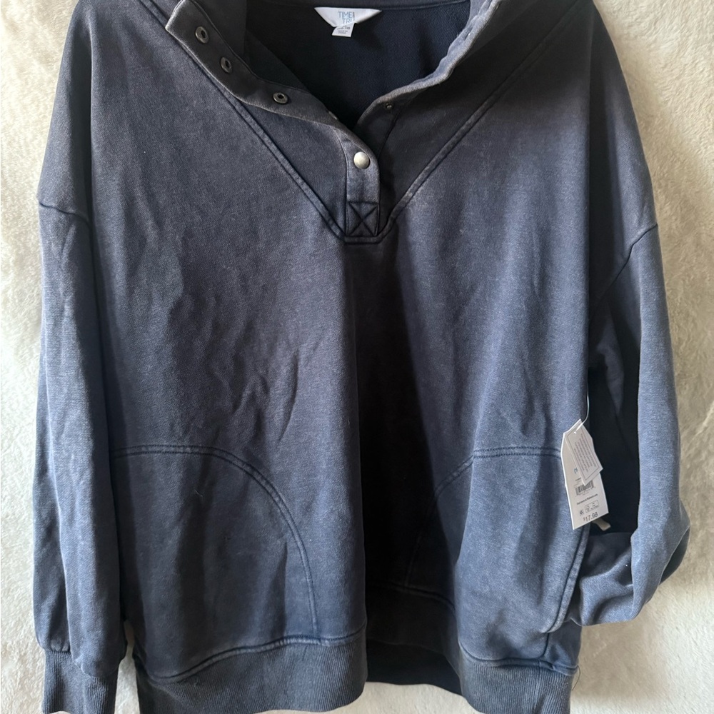 Mock Neck Button down sweatshirt